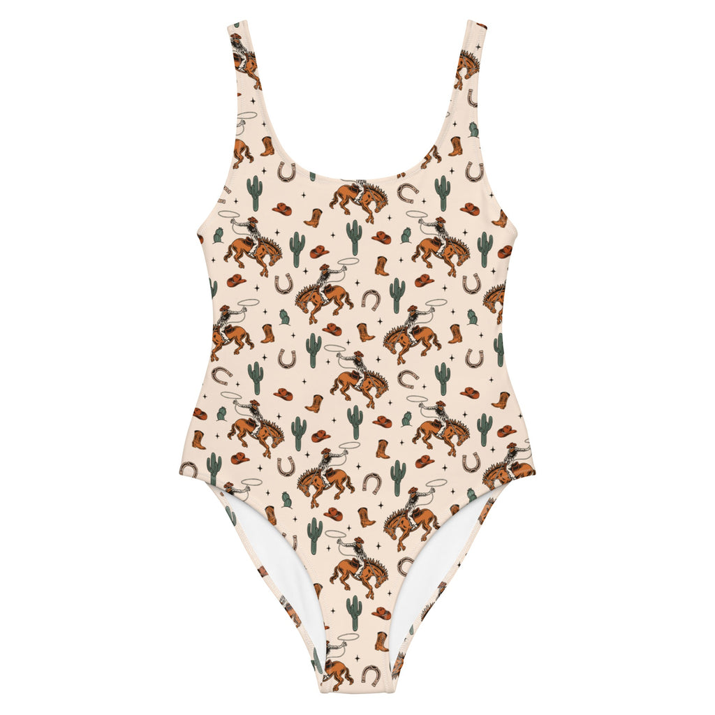 Baha Ranch Yeehaw Rodeo Cowboy One-Piece Swimsuit by Baha Ranch Western Wear