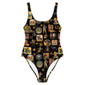 Baha Ranch Yeehaw Vintage Cowboy Collage Western One-Piece Swimsuit by Baha Ranch Western Wear
