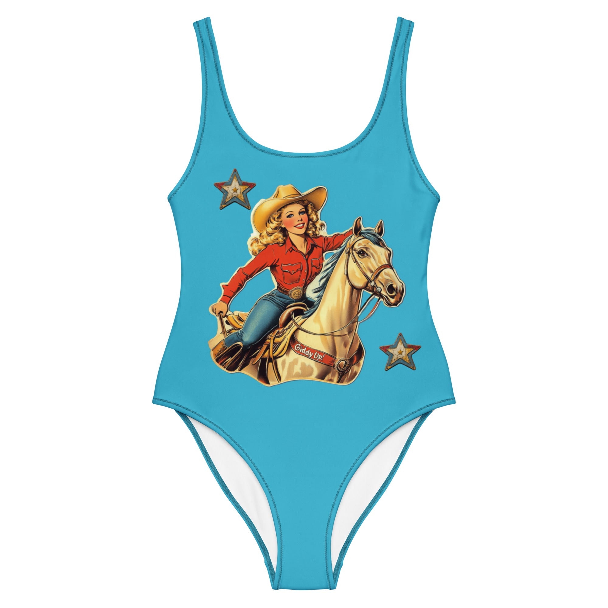 Baha Ranch Yeehaw Vintage Cowgirl One-Piece Swimsuit by Baha Ranch Western Wear