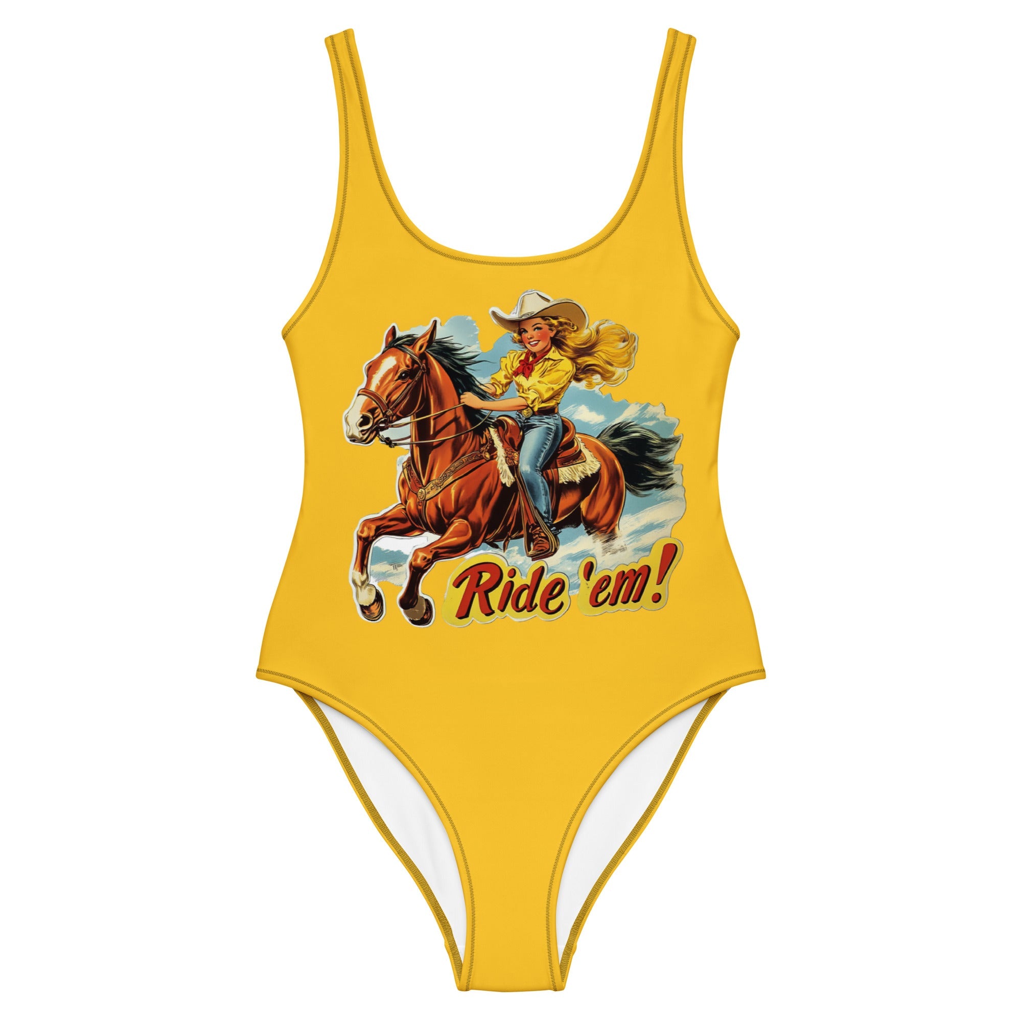Baha Ranch Yeehaw Ride 'Em Cowgirl One-Piece Swimsuit by Baha Ranch Western Wear