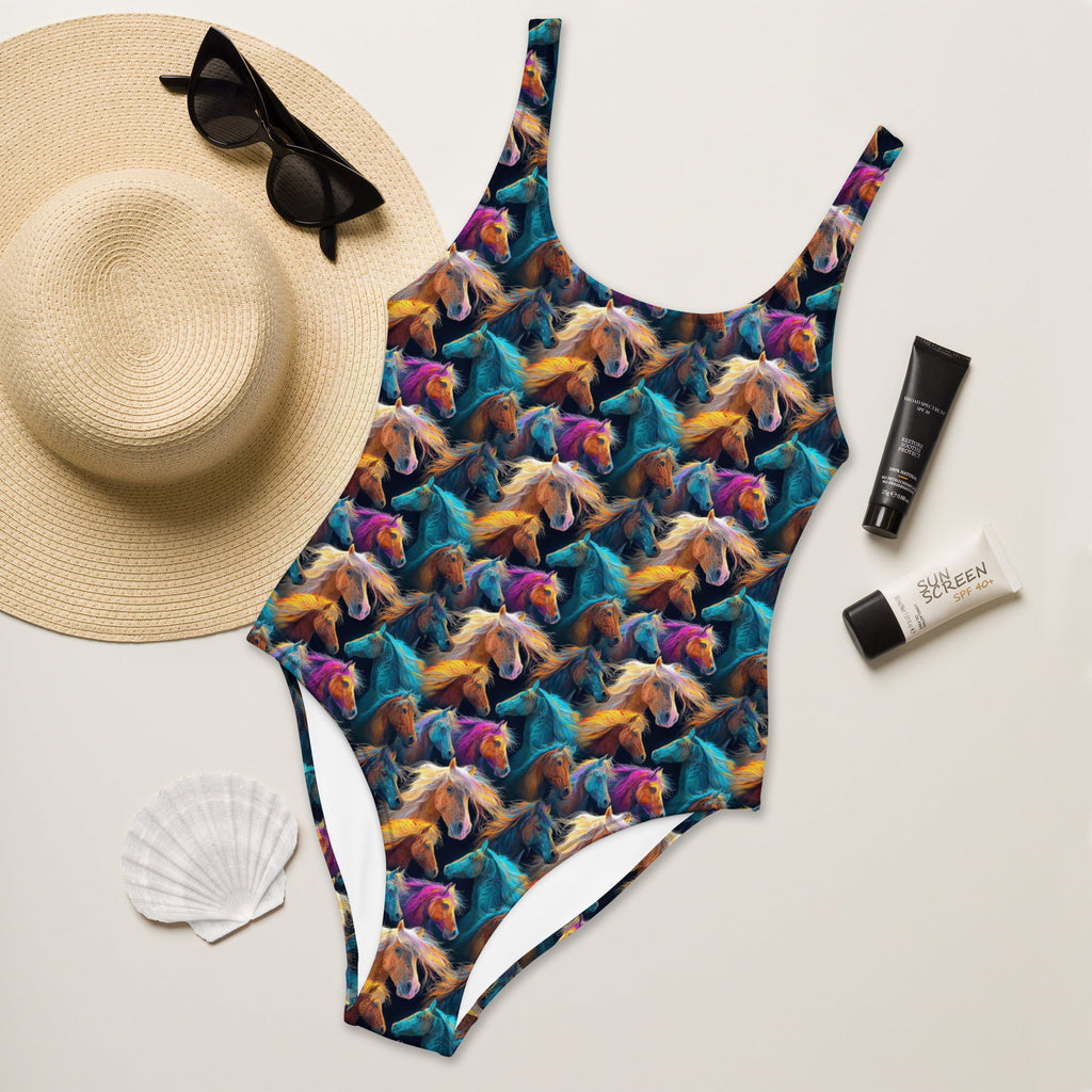 Baha Ranch Yeehaw Wild Horses One-Piece Swimsuit by Baha Ranch Western Wear