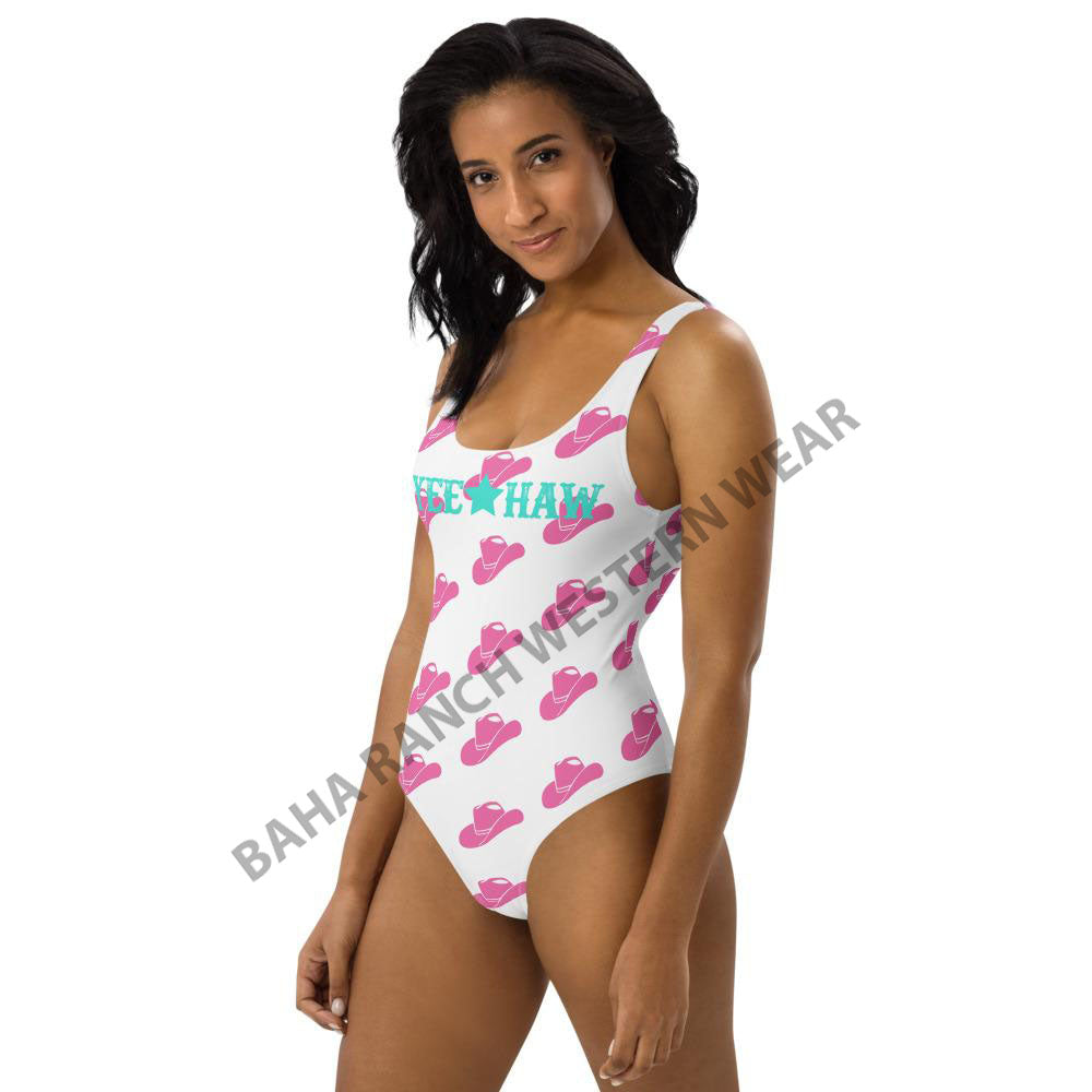 Yeehaw Pink Hat Yeehaw Swim Suit by Baha Ranch Western Wear - product image 5
