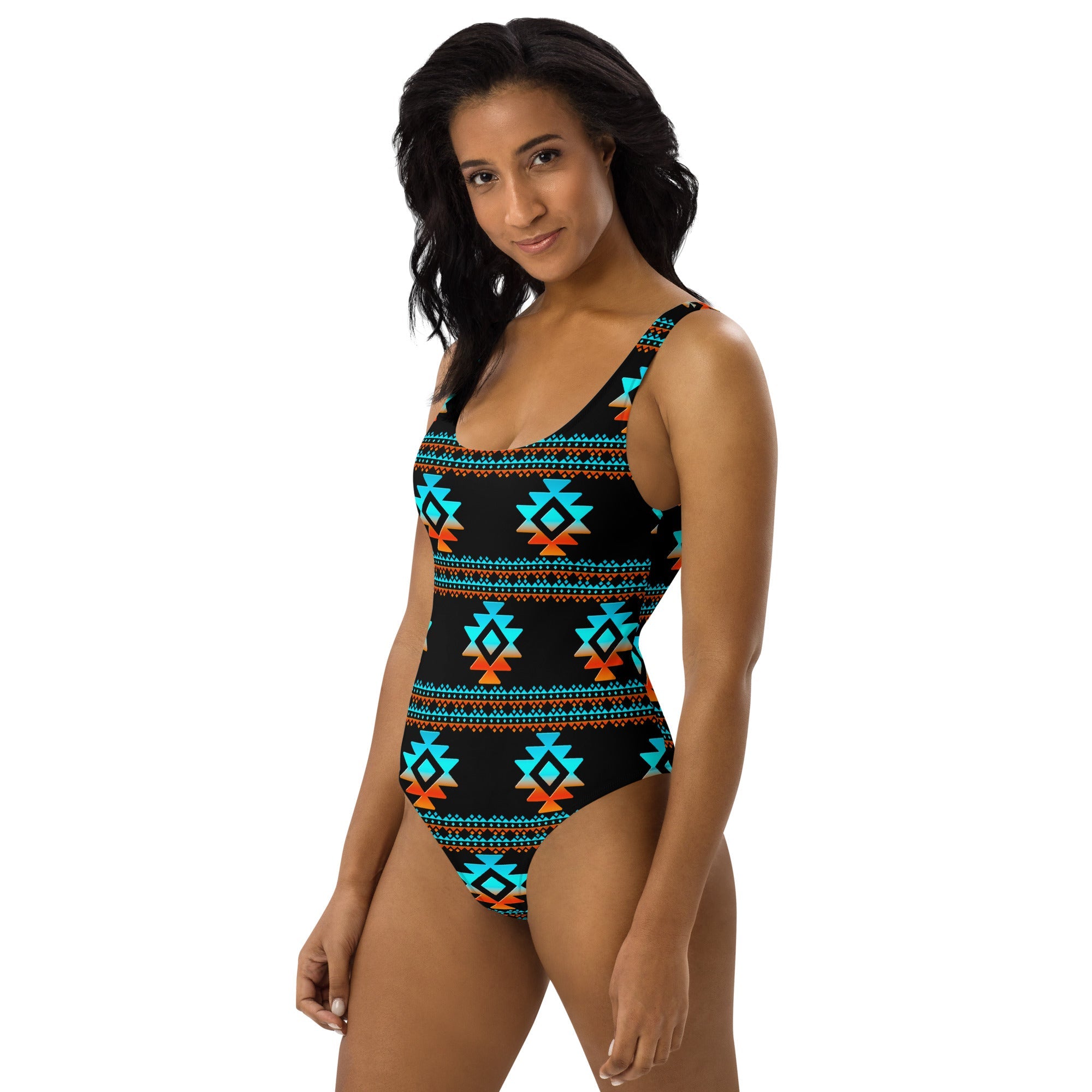 Yeehaw Black Aztec One-Piece Swimsuit by Baha Ranch Western Wear - product image 4