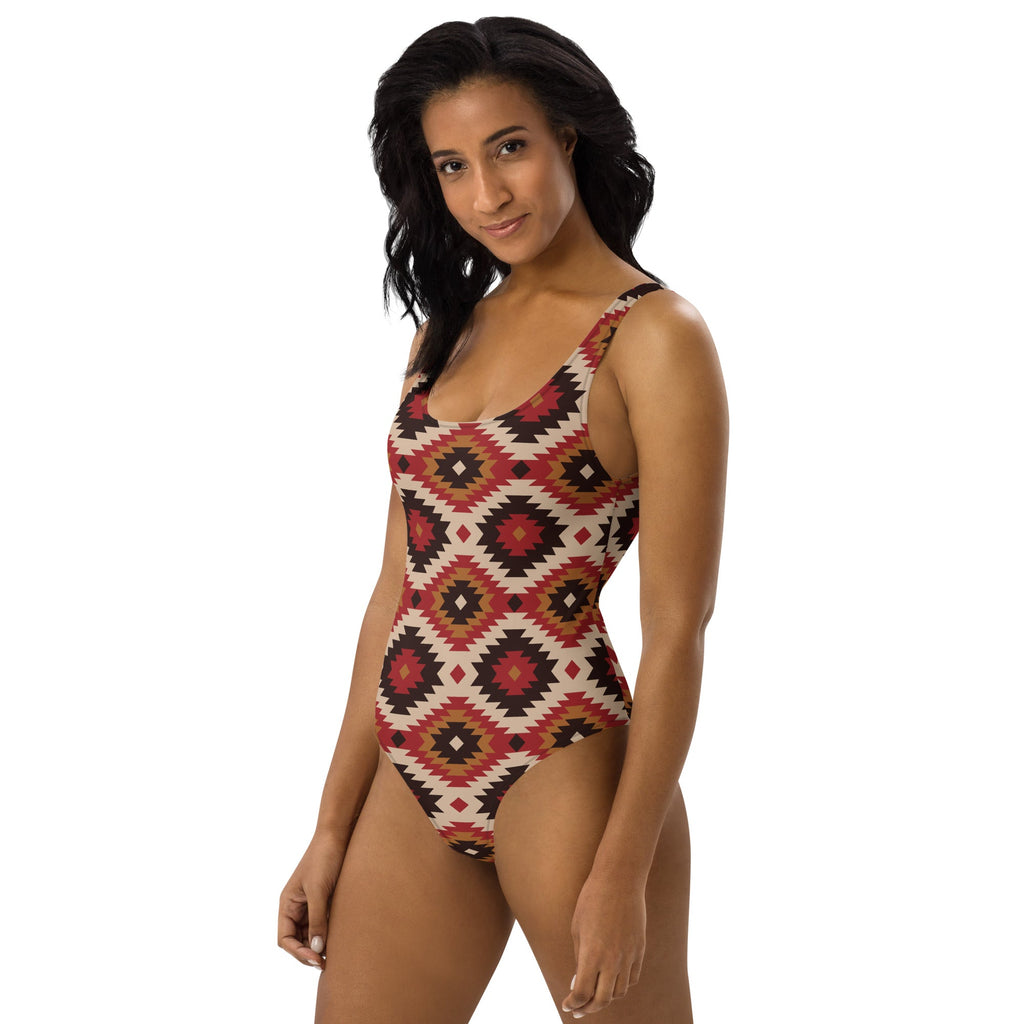 Baha Ranch Yeehaw Rust Aztec One-Piece Swimsuit by Baha Ranch Western Wear - product image 5