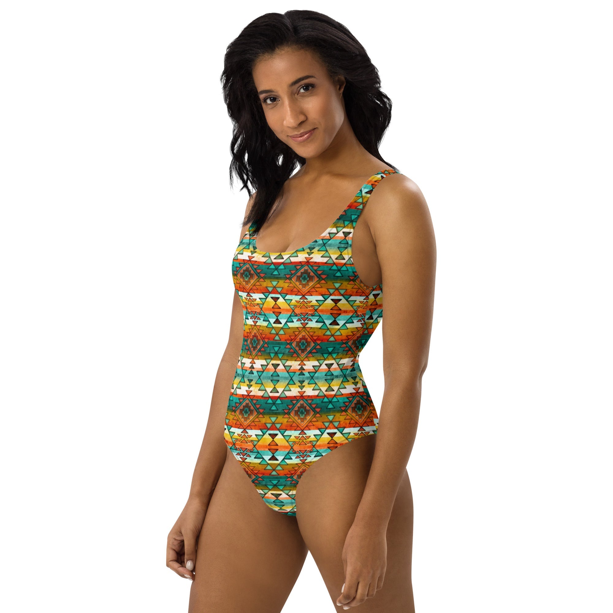 Baha Ranch Mustard Aztec One-Piece Swimsuit by Baha Ranch Western Wear - product image 3