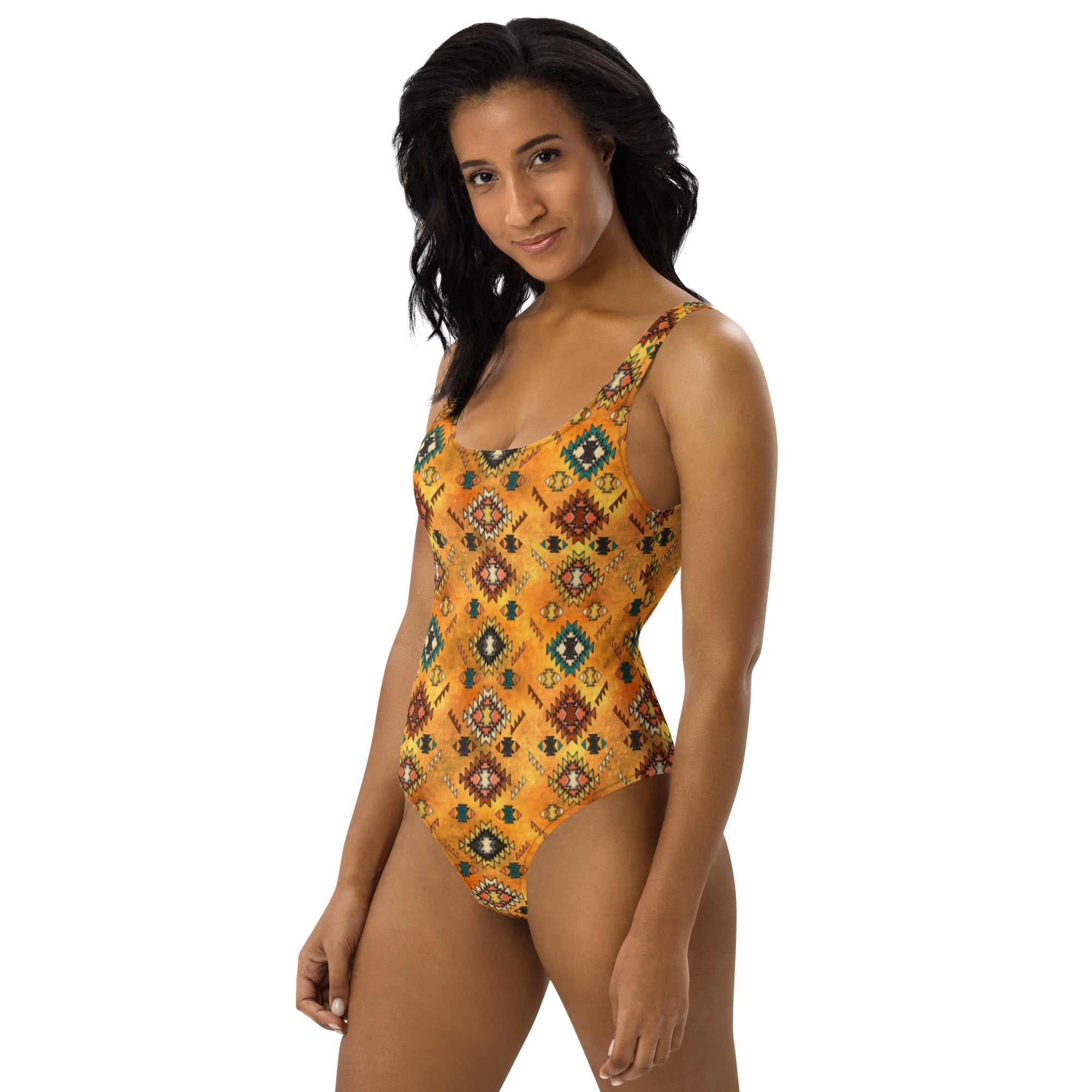 Baha Ranch Yeehaw Golden Aztec One-Piece Swimsuit by Baha Ranch Western Wear - product image 4