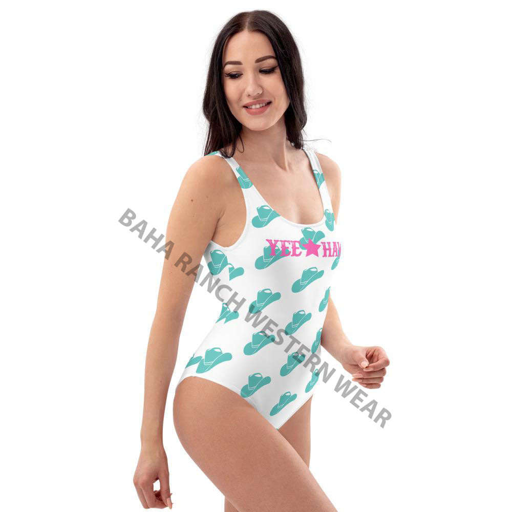 Yeehaw Turquoise Hat Yeehaw Swim Suit by Baha Ranch Western Wear - product image 4