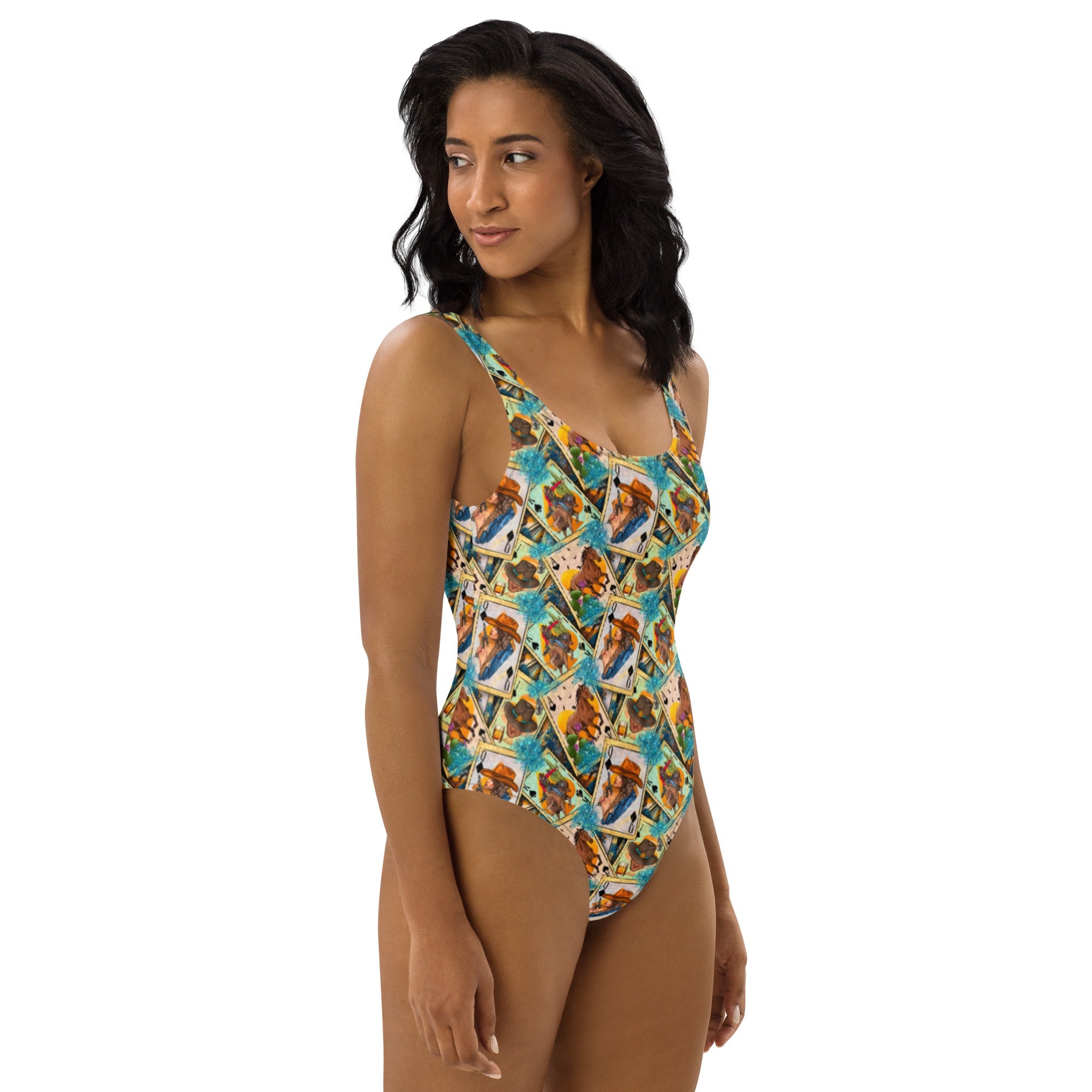 Baha Ranch Yeehaw Feelin' Lucky Cowgirl One-Piece Swimsuit by Baha Ranch Western Wear - product image 2