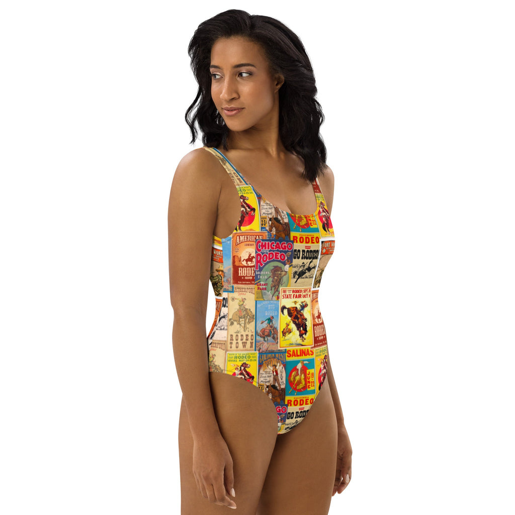 Baha Ranch Yeehaw Vintage Rodeo Poster One-Piece Swimsuit by Baha Ranch Western Wear - product image 4