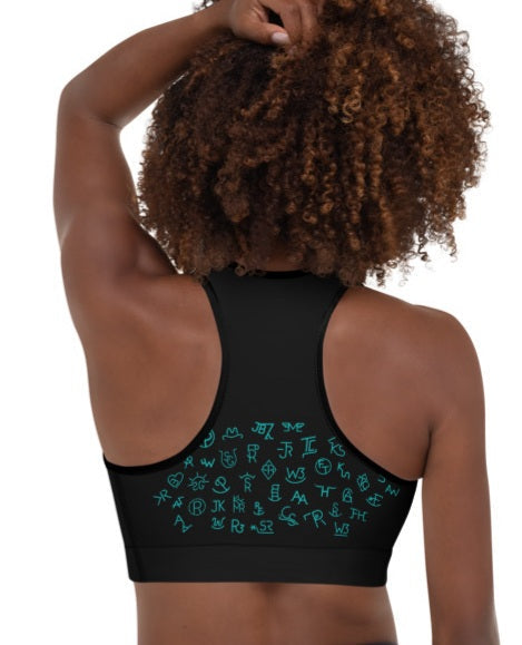 Turquoise Cattle Brands Sports Bra by Baha Ranch Western Wear - product image 2