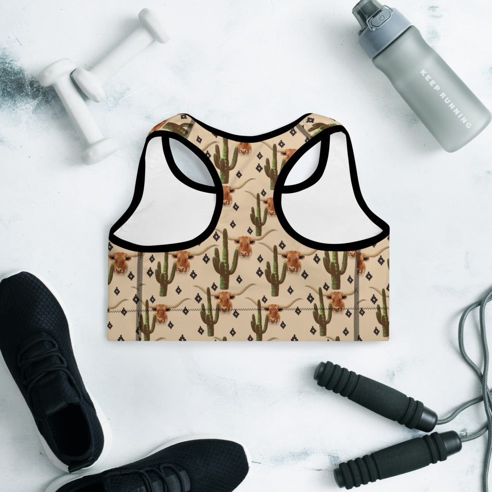 Longhorn Ranch Cactus Padded Sports Bra by Baha Ranch Western Wear - product image 7