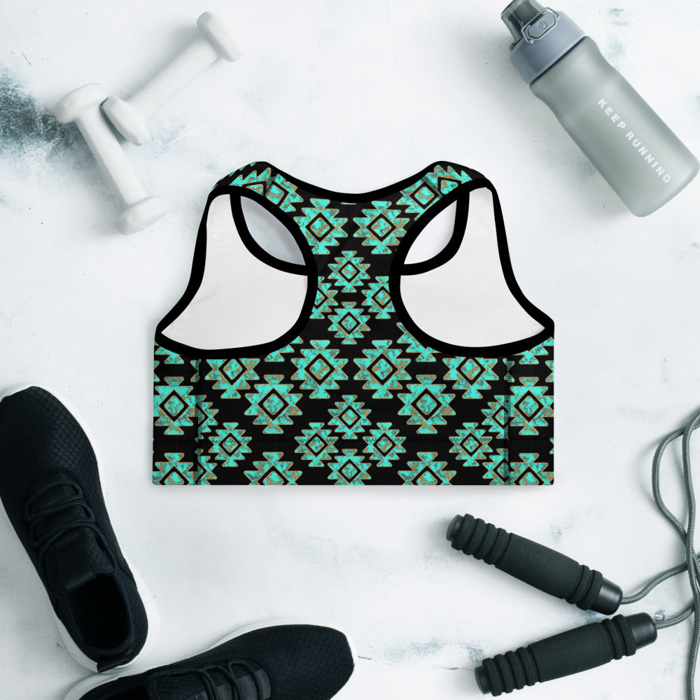 Turquoise Aztec Sports Bra by Baha Ranch Western Wear - product image 7