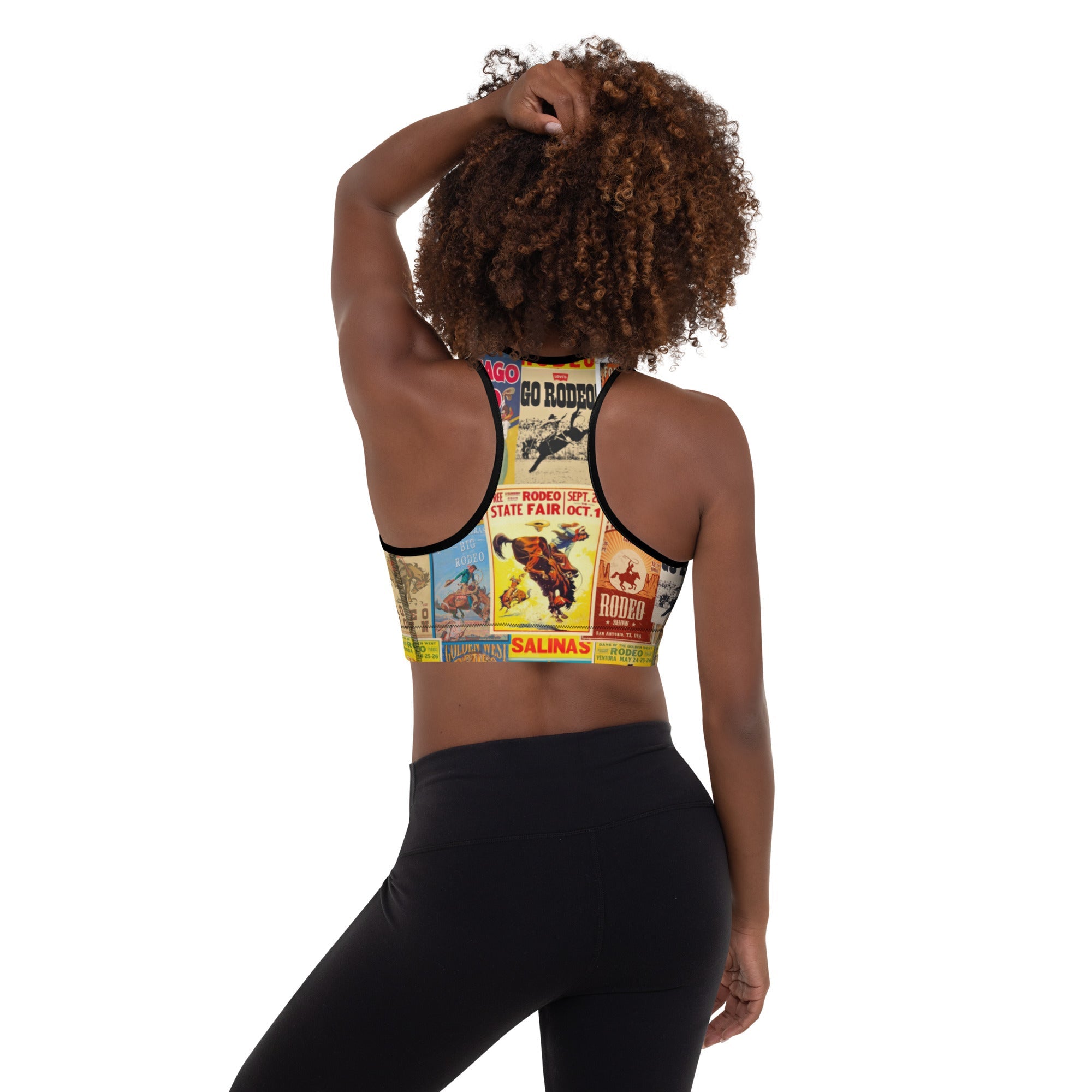 Vintage Rodeo Poster Padded Sports Bra by Baha Ranch Western Wear - product image 4