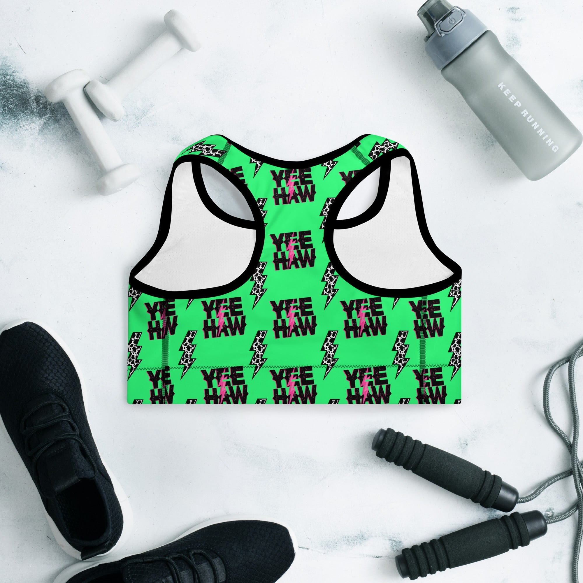 Baha Ranch Neon Yeehaw Padded Sports Bra by Baha Ranch Western Wear - product image 7