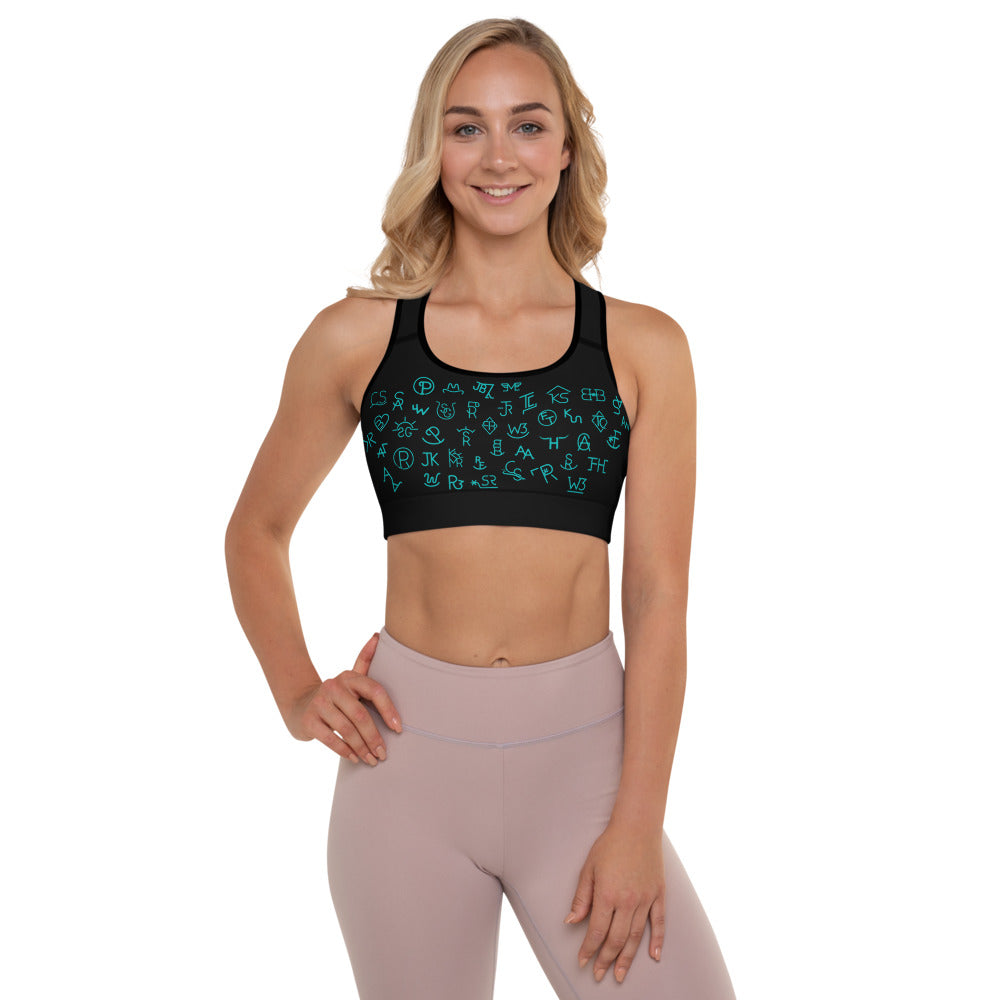 Turquoise Cattle Brands Sports Bra by Baha Ranch Western Wear - product image 4