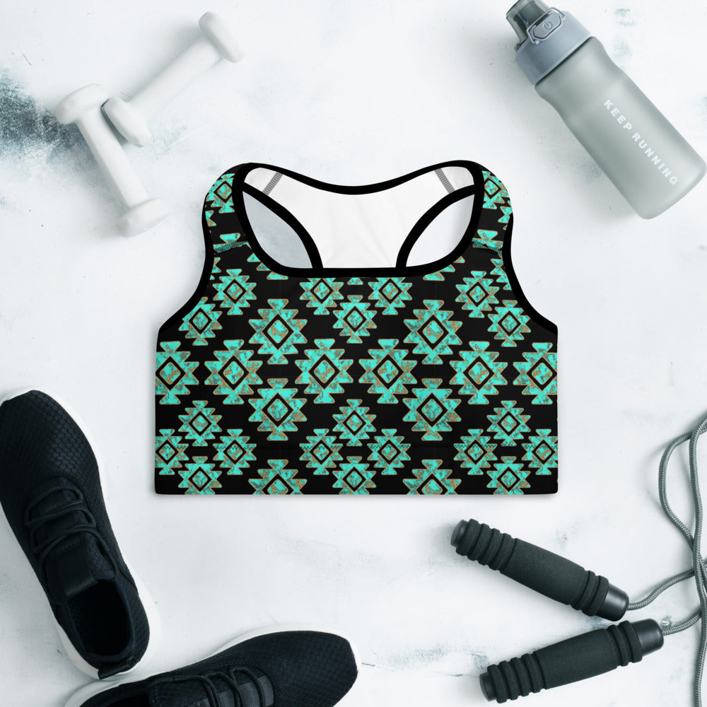 Turquoise Aztec Sports Bra by Baha Ranch Western Wear - product image 6