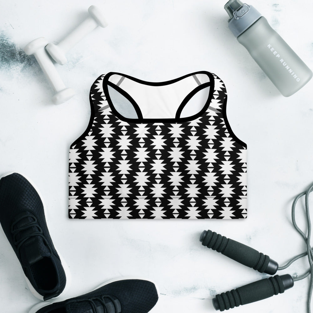 White Aztec Padded Sports Bra by Baha Ranch Western Wear - product image 3