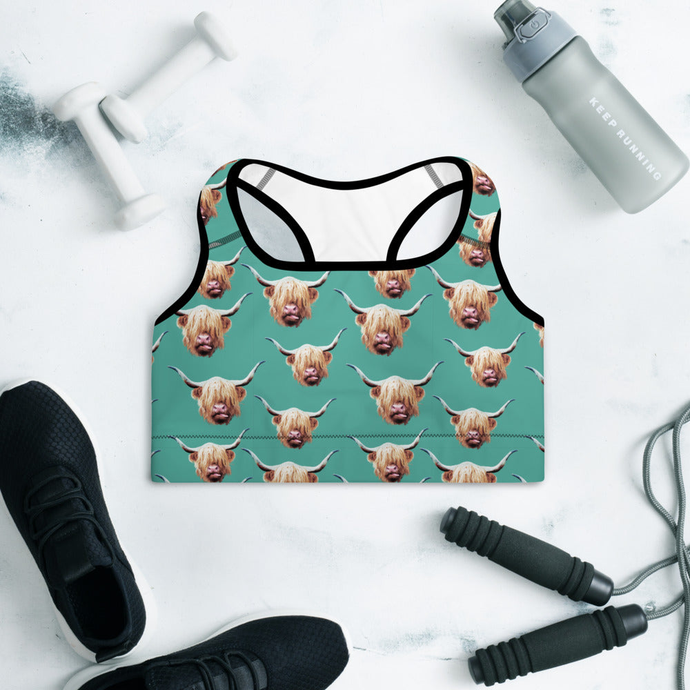 Highland Cow Sports Bra by Baha Ranch Western Wear - product image 5