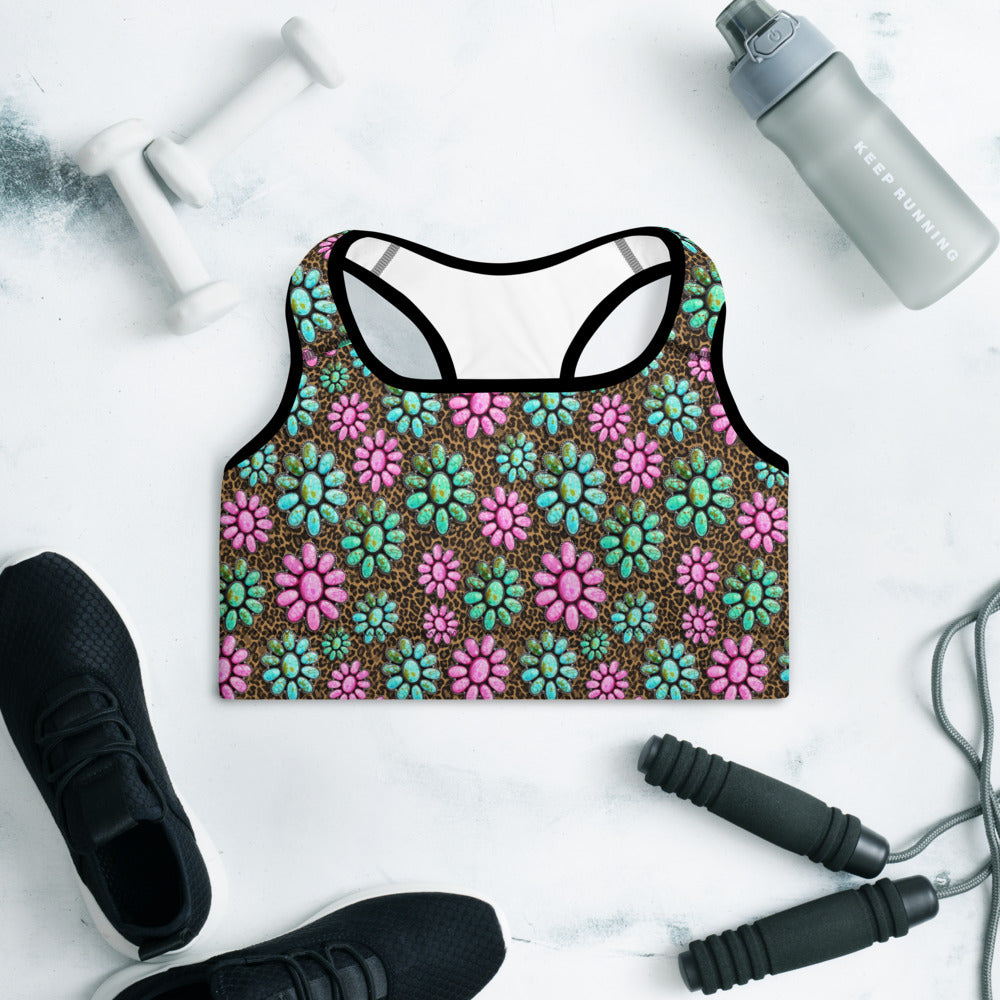 Pink Turquoise Cowgirl Sports Bra by Baha Ranch Western Wear - product image 3