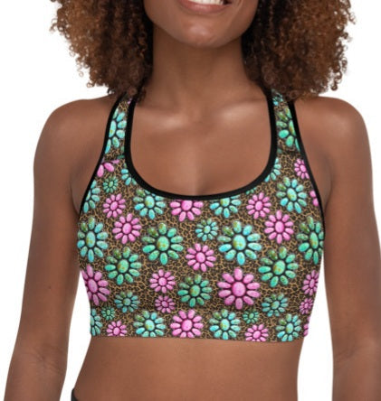 Pink Turquoise Cowgirl Sports Bra by Baha Ranch Western Wear - product image 7