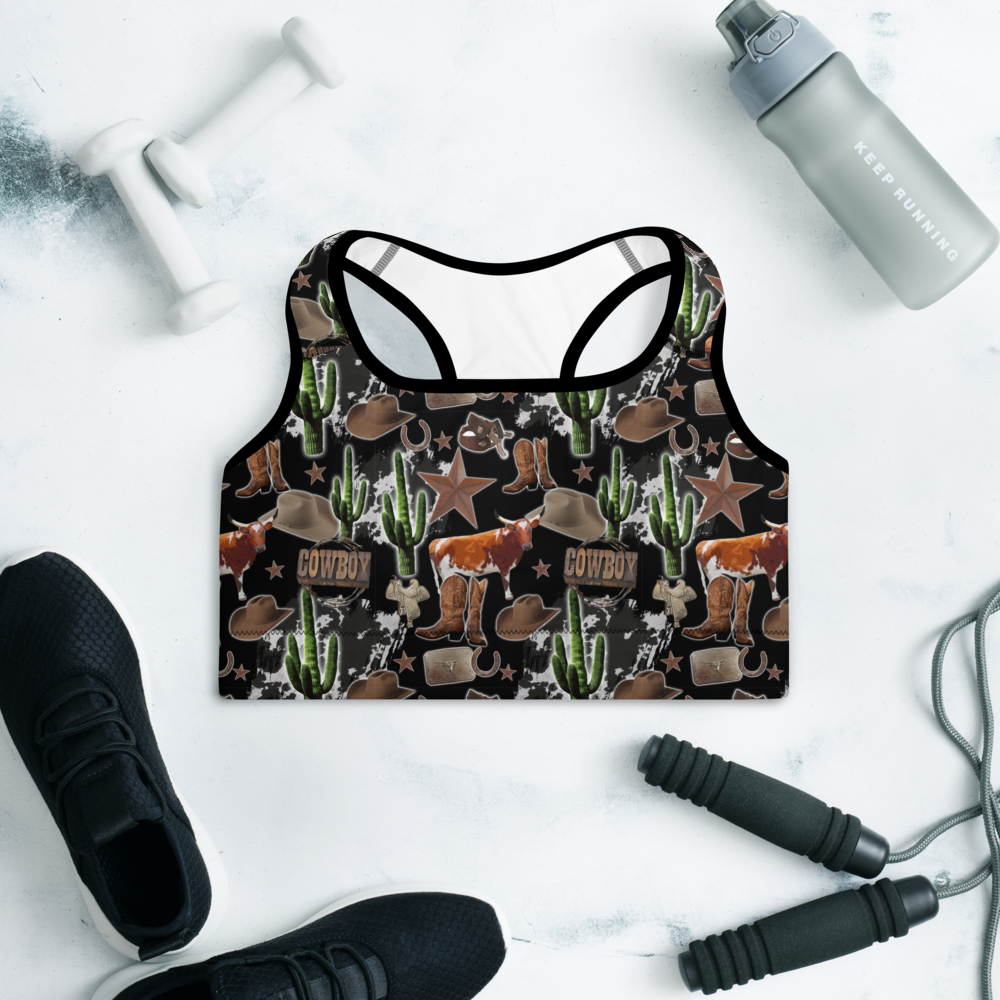 Cowboy Collage Sports Bra by Baha Ranch Western Wear - product image 2