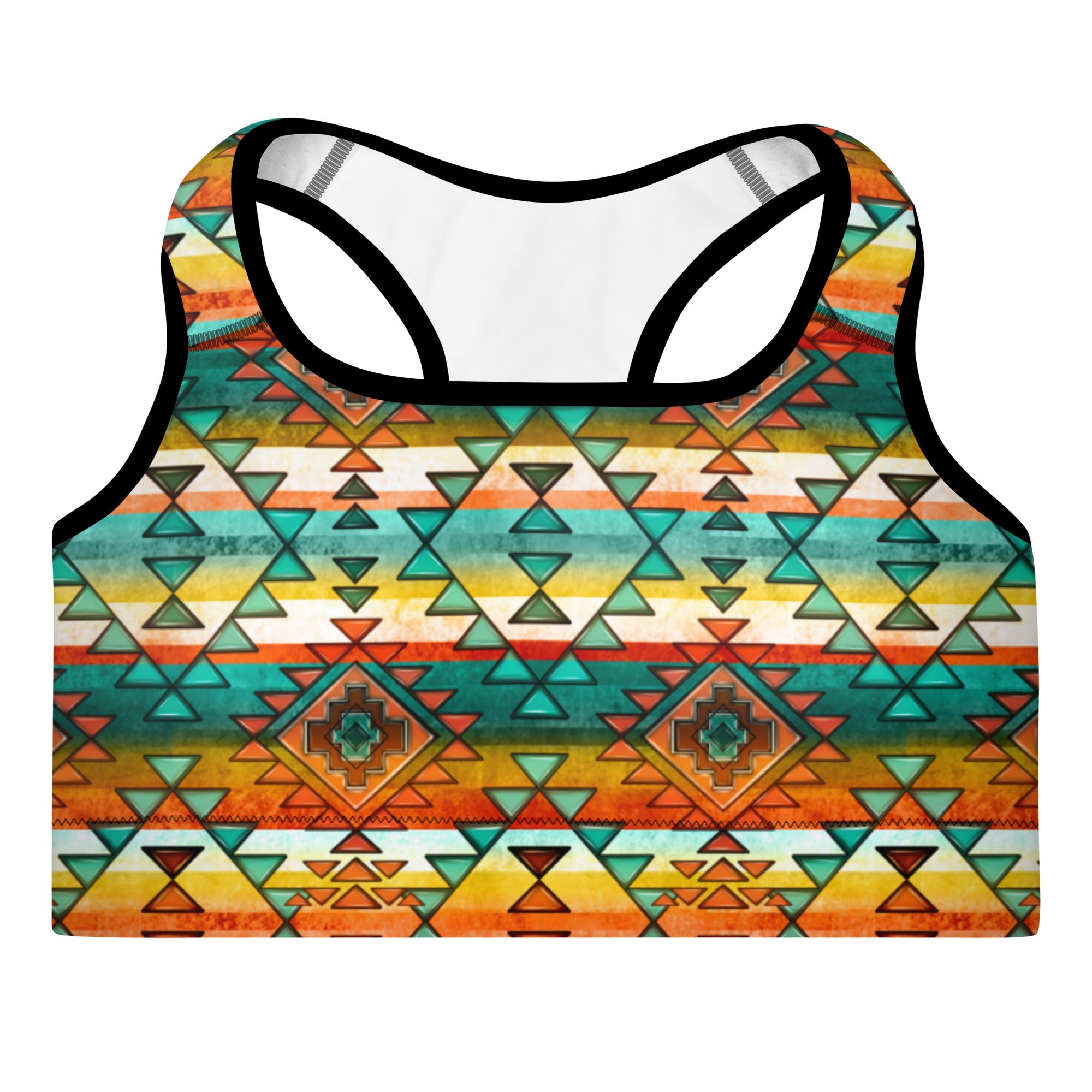 Mustard Aztec Padded Sports Bra by Baha Ranch Western Wear - product image 4