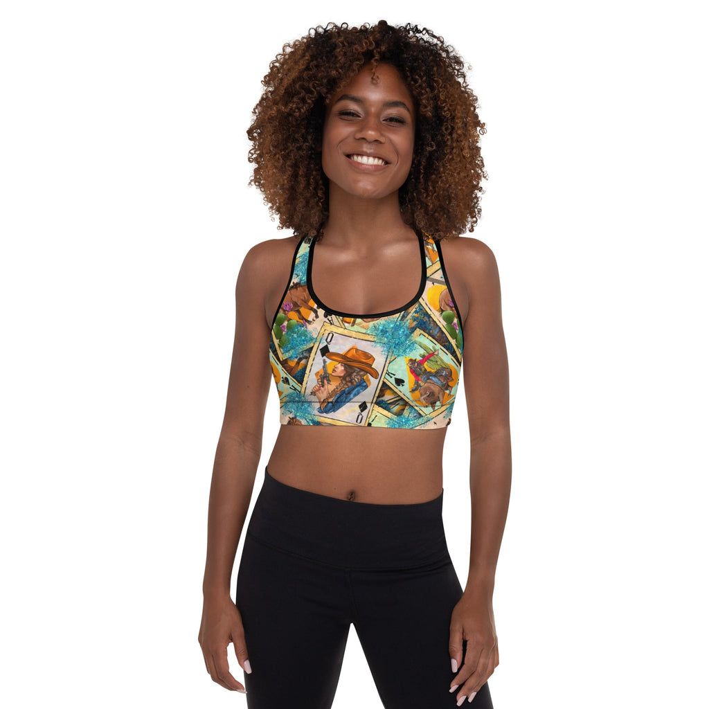 Feelin' Lucky Cowgirl Padded Sports Bra by Baha Ranch Western Wear