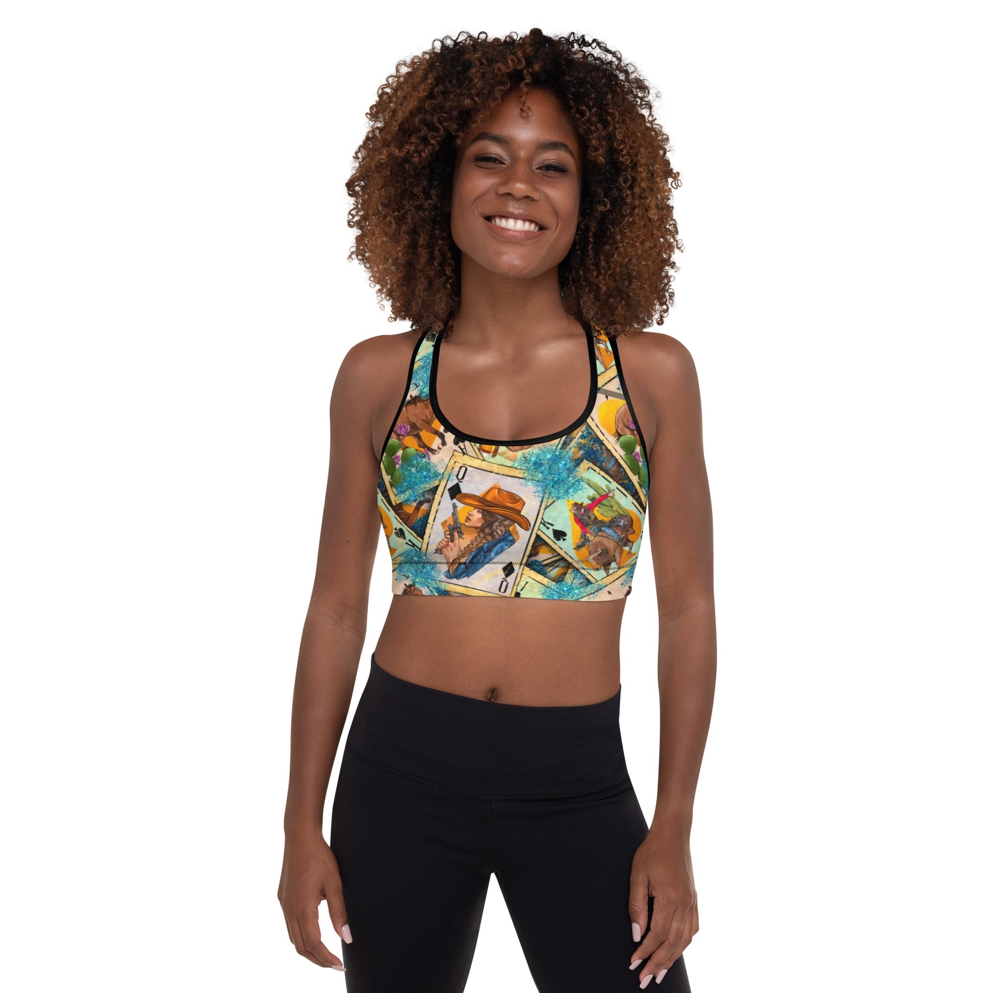 Feelin' Lucky Cowgirl Padded Sports Bra by Baha Ranch Western Wear