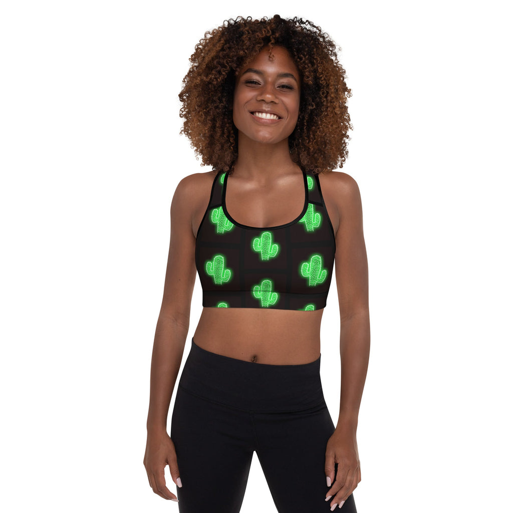 Neon Cactus Padded Sports Bra by Baha Ranch Western Wear