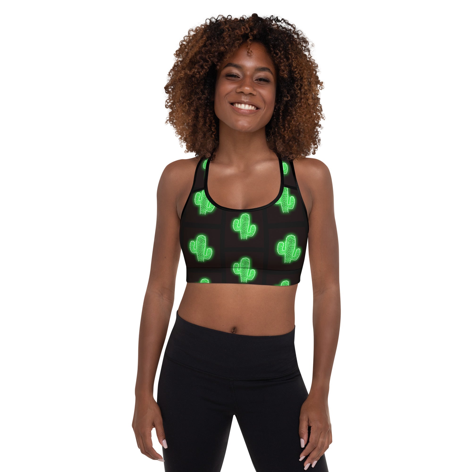 Neon Cactus Padded Sports Bra by Baha Ranch Western Wear