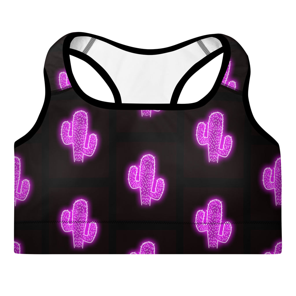 Purple Neon Cactus Padded Sports Bra by Baha Ranch Western Wear - product image 2