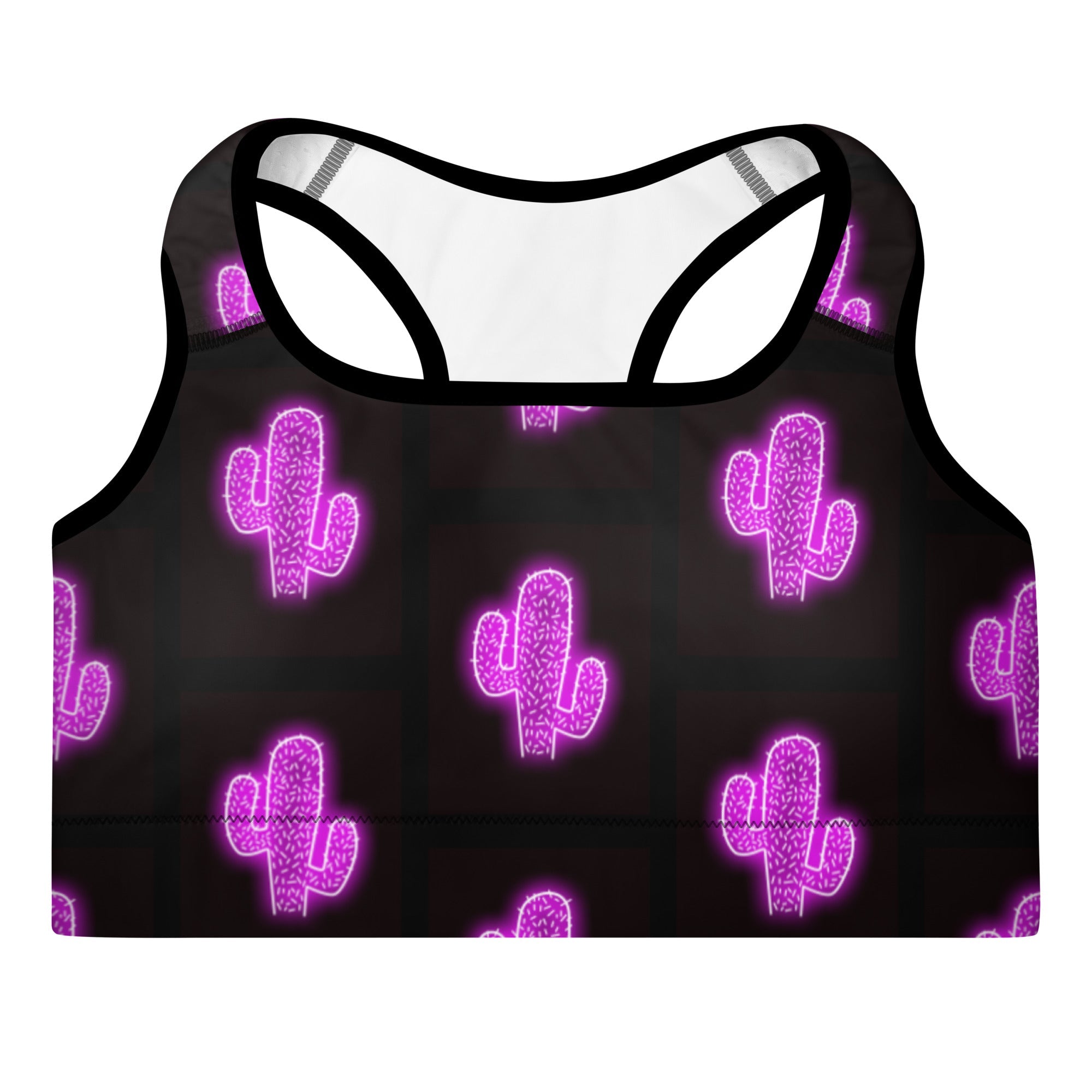Purple Neon Cactus Padded Sports Bra by Baha Ranch Western Wear - product image 2