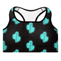 Turquoise Neon Cactus Padded Sports Bra by Baha Ranch Western Wear - product image 2