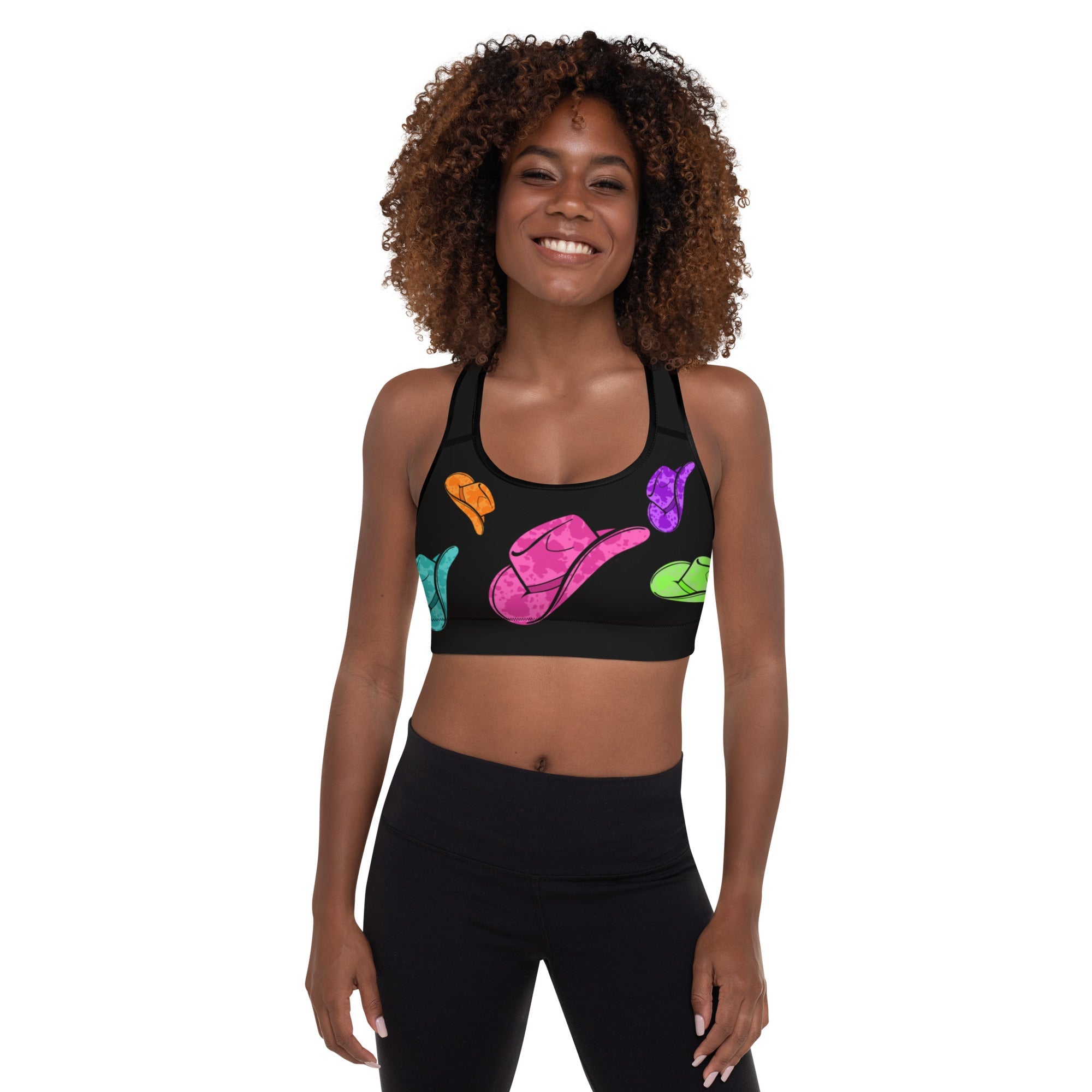 All Neon Hat Padded Sports Bra by Baha Ranch Western Wear