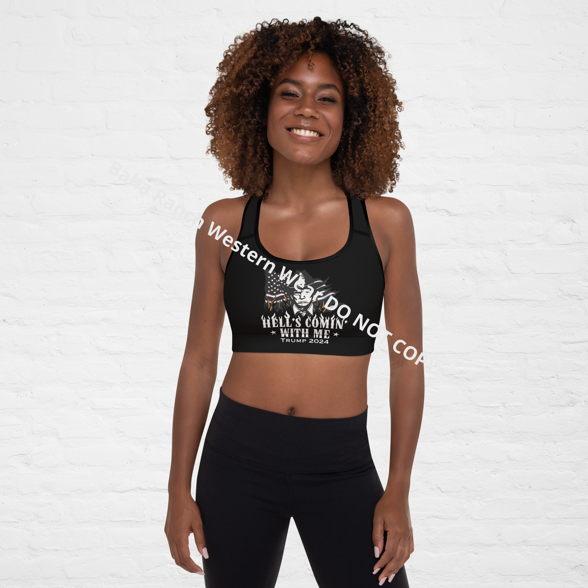 Hells Comin With Me Padded Sports Bra by Baha Ranch Western Wear - product image 3