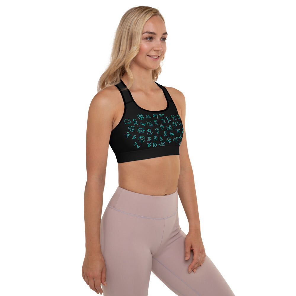 Turquoise Cattle Brands Sports Bra by Baha Ranch Western Wear - product image 6