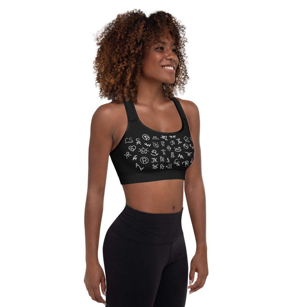 White Cattle Brands Sports Bra by Baha Ranch Western Wear - product image 2