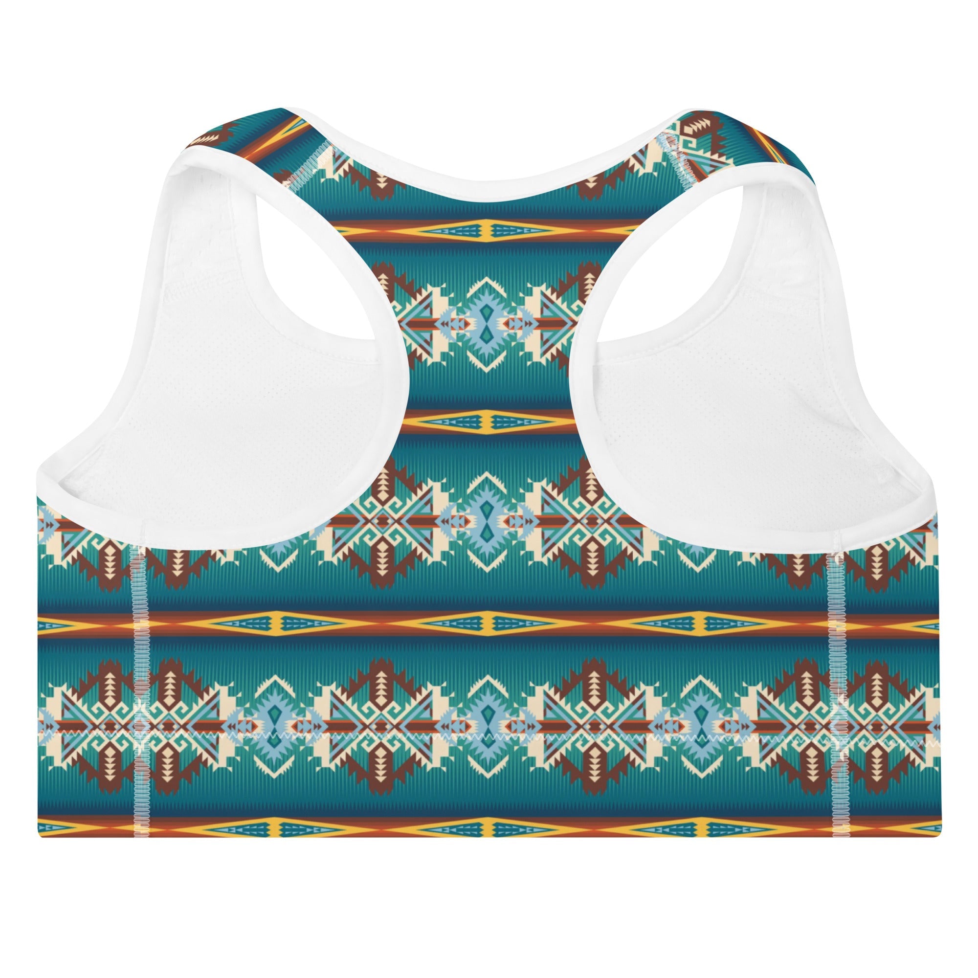 Teal Aztec Blanket Print Padded Sports Bra by Baha Ranch Western Wear - product image 4