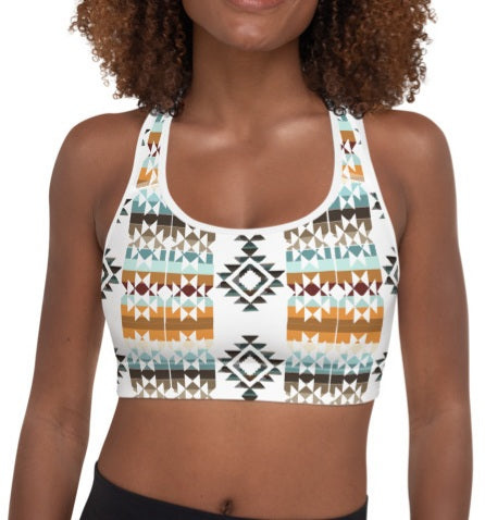 Aztec Blanket Print Sports Bra by Baha Ranch Western Wear