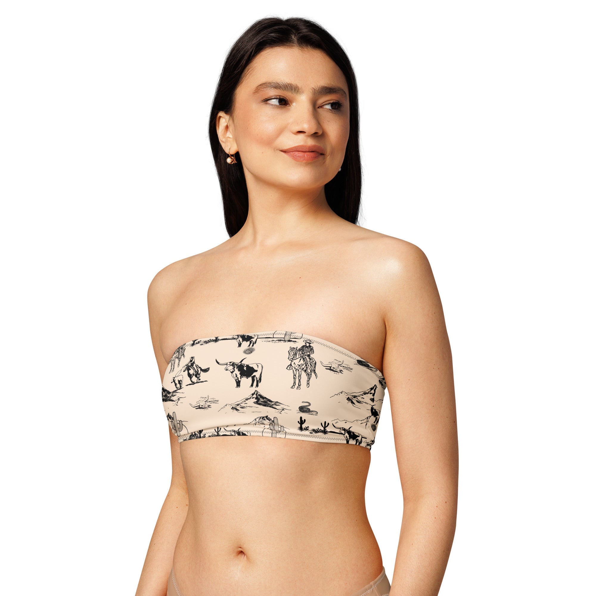 Baha Ranch YEEHAW Cowboy Ranch Recycled bandeau bikini top by Baha Ranch Western Wear