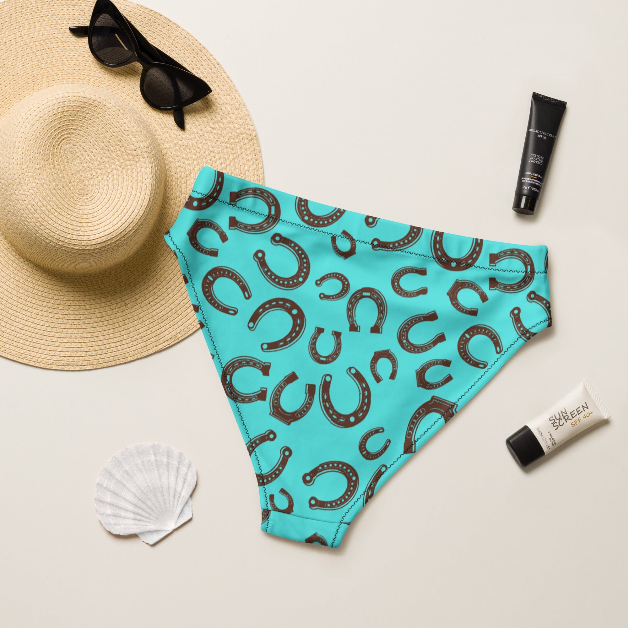 Baha Ranch Yeehaw Turquoise Horseshoe Bikini Bottom by Baha Ranch Western Wear - product image 2