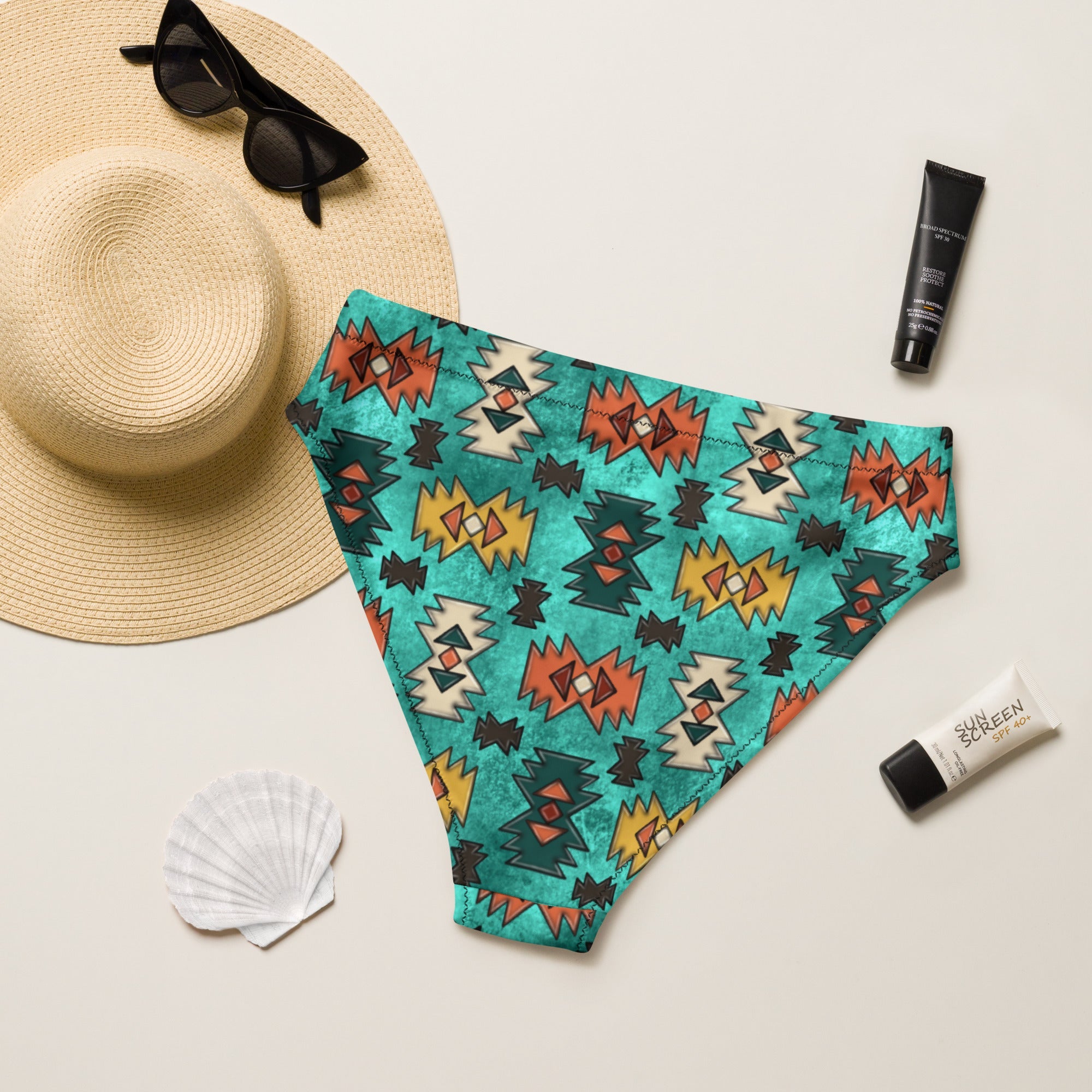 Baha Ranch Yeehaw Turquoise Aztec Bikini Bottom by Baha Ranch Western Wear - product image 6