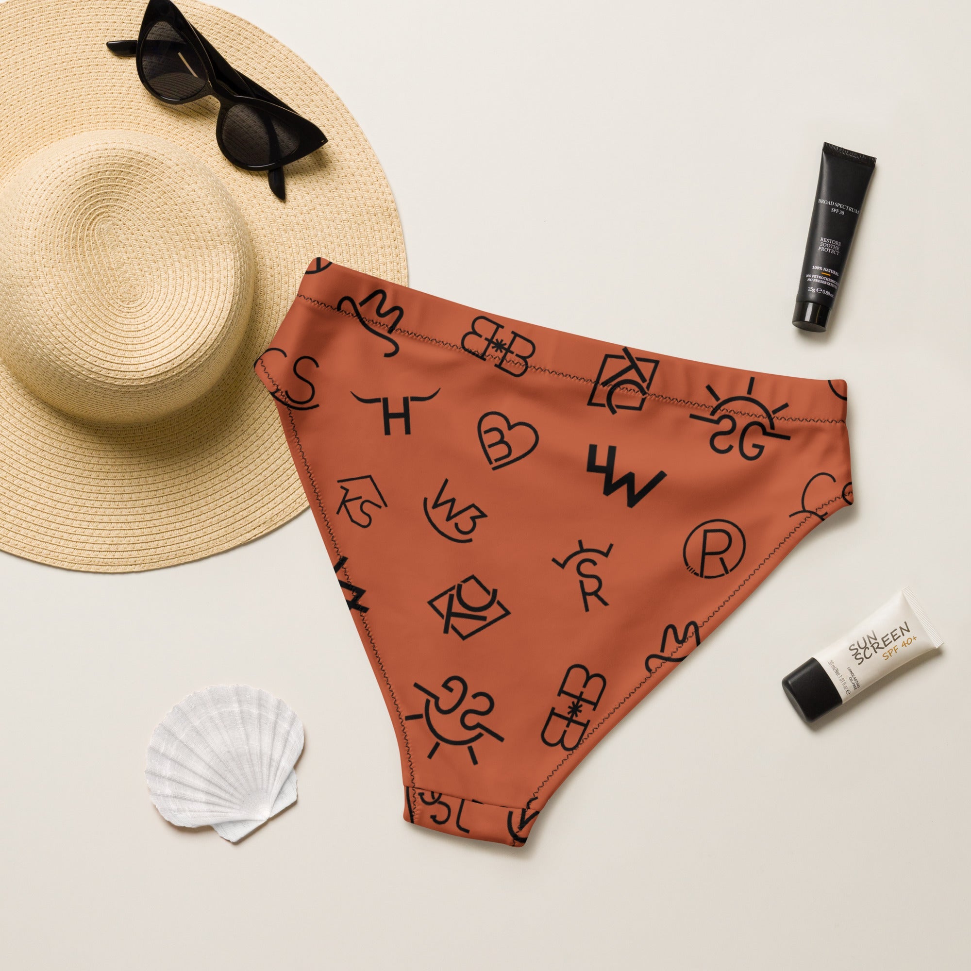 Baha Ranch Yeehaw Brown Cattle Brands Bikini Bottom by Baha Ranch Western Wear - product image 4