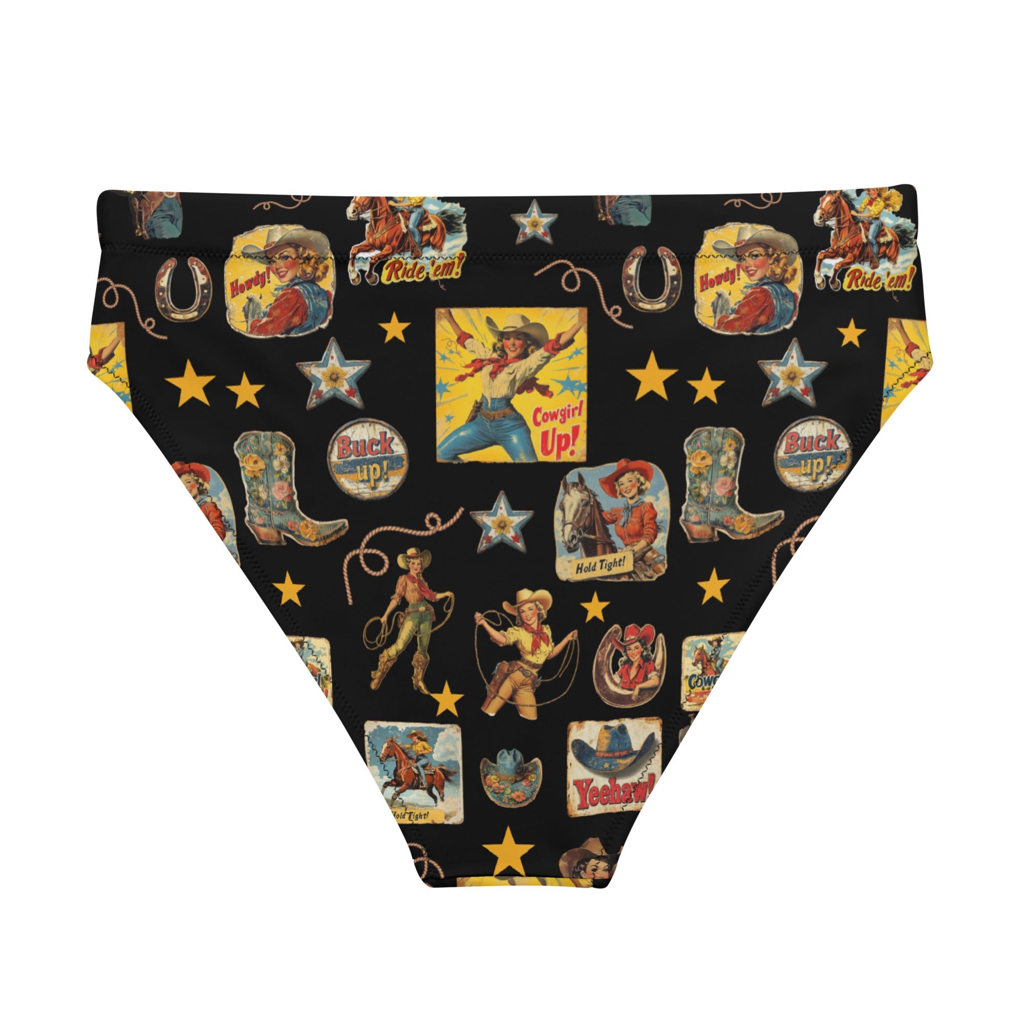 Baha Ranch Yeehaw Vintage Cowgirl Collage Bikini Bottom by Baha Ranch Western Wear - product image 4