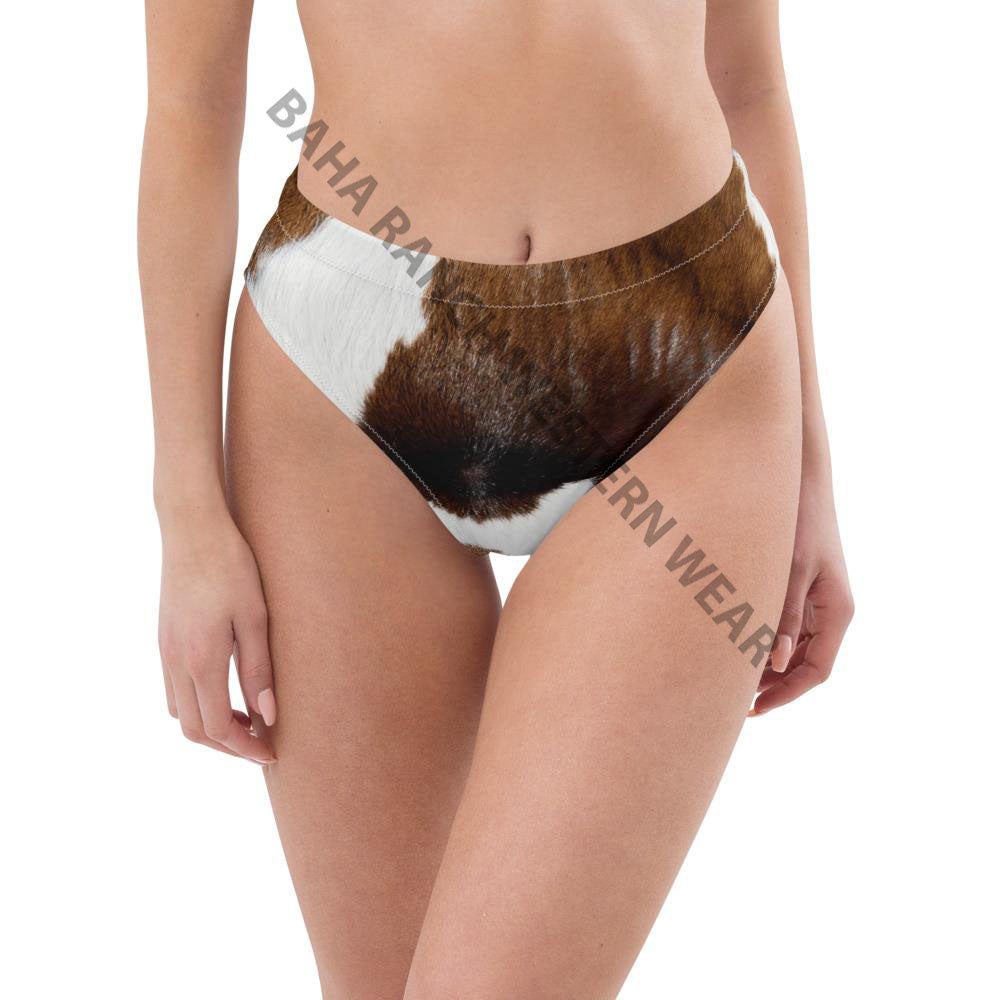 Yeehaw Brown Cow Print Bikini Bottom by Baha Ranch Western Wear - product image 5