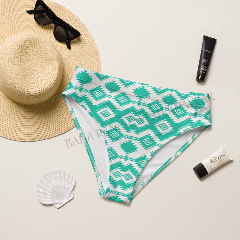 Baha Ranch Yeehaw Turquoise Aztec Bikini Bottom by Baha Ranch Western Wear