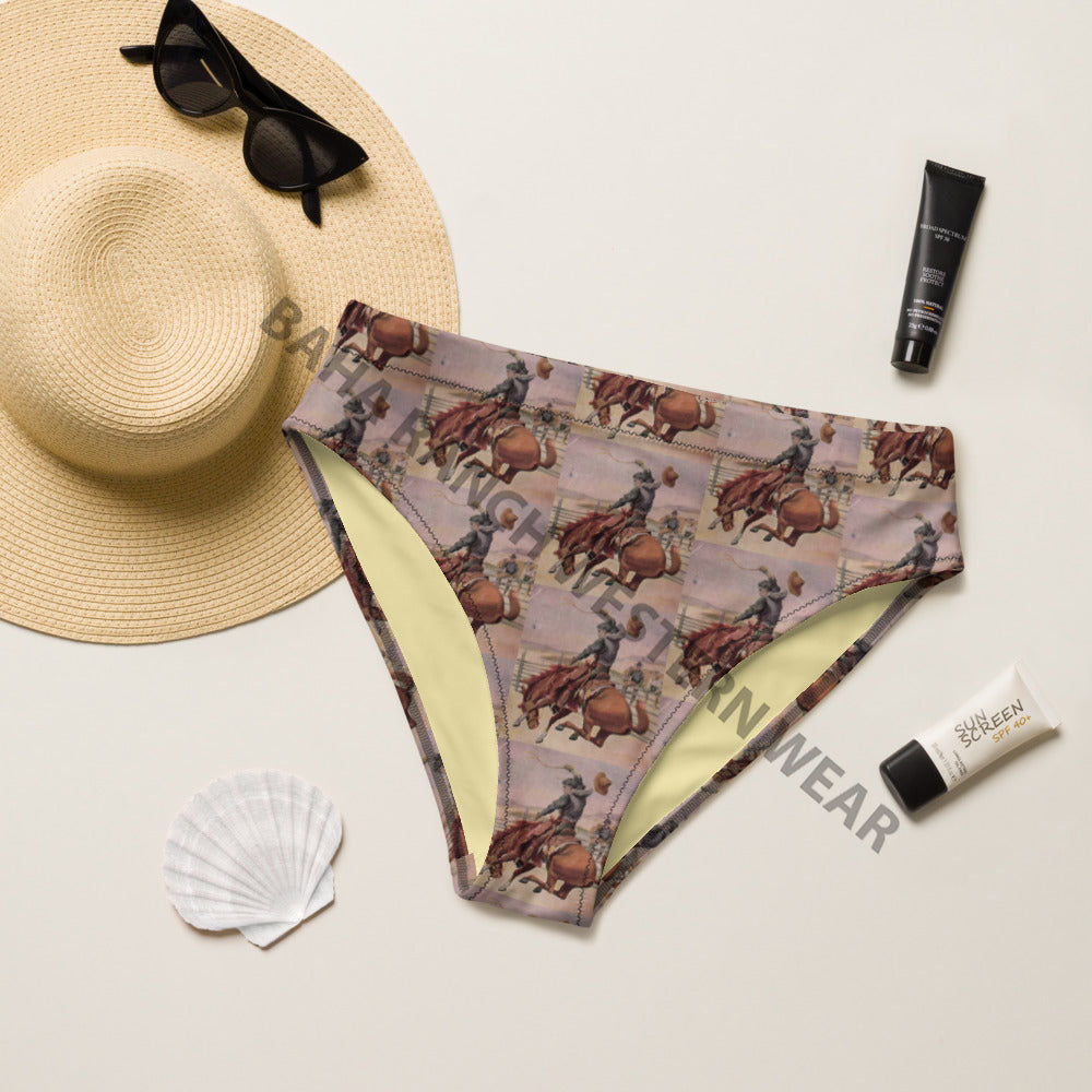 Baha Ranch Yeehaw Vintage Cowboy Bronc Bikini Bottom by Baha Ranch Western Wear