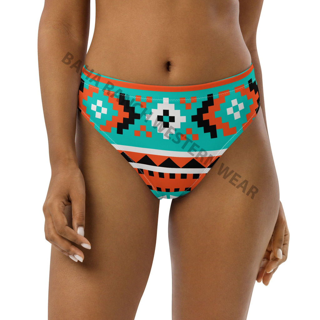 Baha Ranch Yeehaw Turquoise Orange Aztec Bikini Bottom by Baha Ranch Western Wear - product image 3