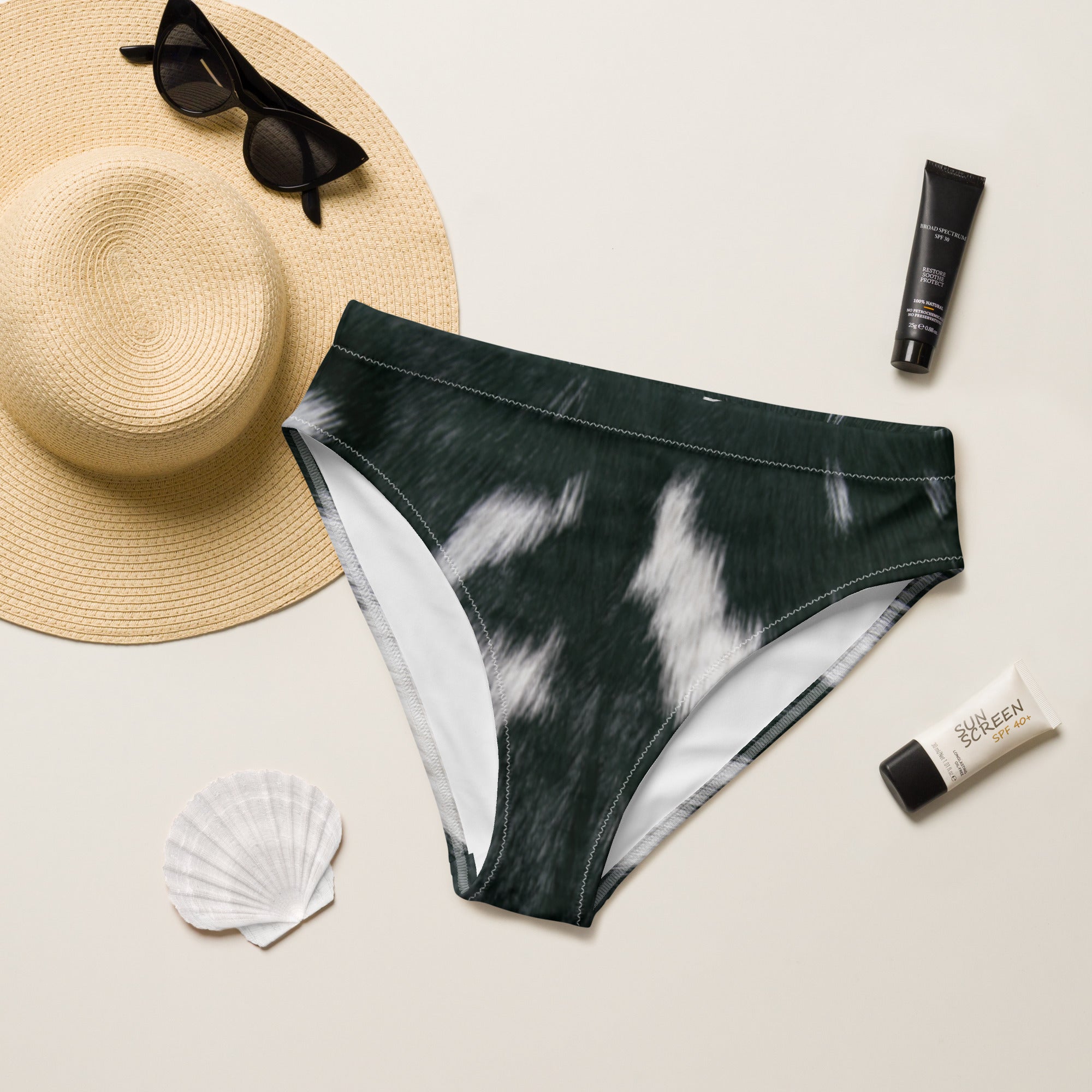 Baha Ranch Yeehaw Cow Print Bikini Bottom by Baha Ranch Western Wear