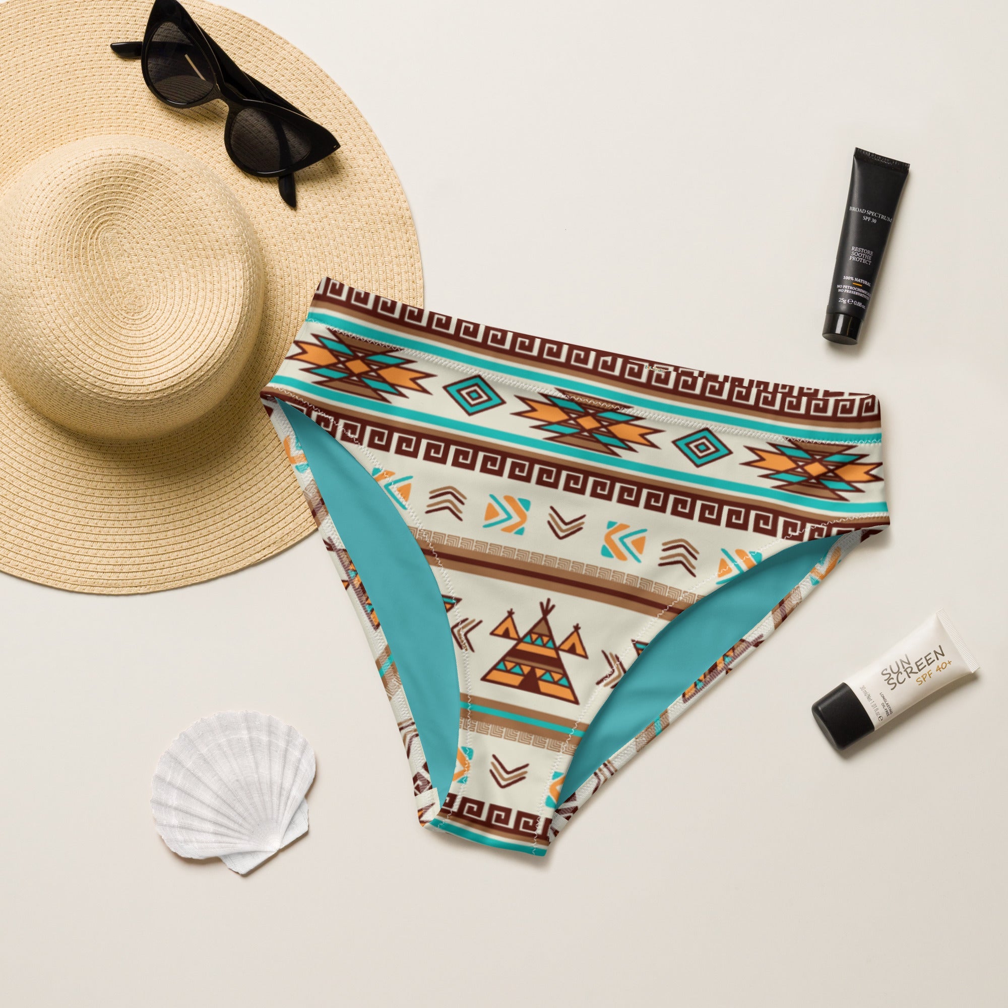 Baha Ranch Yeehaw Turquoise Teepee Bikini Bottom by Baha Ranch Western Wear